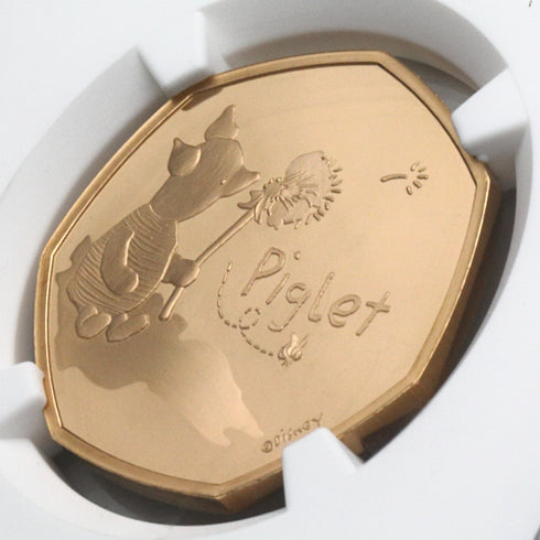 イギリス 2020年 くまのプーさん ピグレット 50ペンス金貨 PF70UCAM:6955776-010